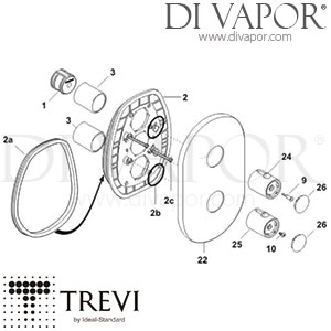 Trevi Ascari Dual Control Built-In Thermostatic Shower Valve Spare Parts - IDL DV 330